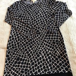 Michael Kors long sleeve navy dress